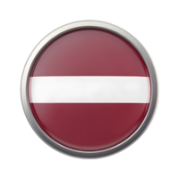 3D Latvia Flag Icon in Circular Shape for Creative Projects and Representations png