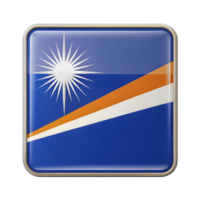 3D Marshall Islands Flag Icon in Rectangle Shape for Creative and Professional Design Projects png