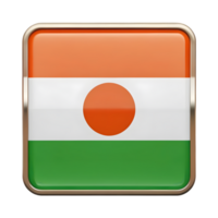 3D Rectangular Icon of the Nigerian Flag for Various Design Purposes png