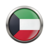 3D Circle-Shaped Kuwait Flag Icon Perfect for Graphic Design and Digital Projects png