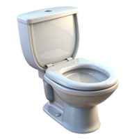 3D Render of a White Toilet with the Lid Open png