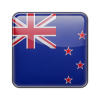 3D New Zealand Flag Icon in Rectangle Shape Perfect for Digital Design and Graphic Projects Featuring National Symbolism png