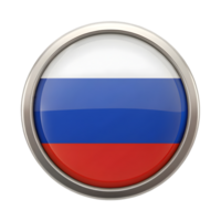 3D Circular Russia Flag Icon for Web and Graphic Design Use png