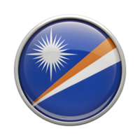 3D Circular Icon of the Marshall Islands Flag for Graphic Design and Digital Representations png