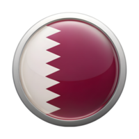 3D Circular Icon of Qatar Flag Representing National Identity and Symbolism in a Modern Style png