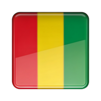 3D Guinea Flag Icon in Rectangular Shape for Graphic Design and Presentation Use png