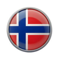 3D Icon of Norway Flag in a Circular Shape for Graphic Design and Web Projects png
