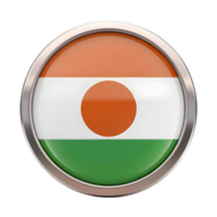 3D Nigeria Flag Icon in Circle Shape for Creative Projects and Digital Design png