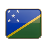 3D Solomon Islands Flag Icon in Rectangular Shape for Use in International and Travel-related Designs png