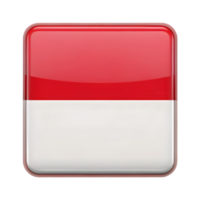 3D Monaco Flag Icon in Rectangle Shape Suitable for Various Design Purposes Including Web and Print Media png