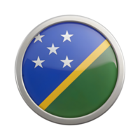3D Solomon Islands Flag Icon in Circle Shape for Creative Designs and Digital Projects png