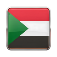 3D Sudan Flag Icon in Rectangle Shape Suitable for Various Digital and Graphic Applications png