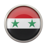 3D Syria Flag Icon in Circle Shape for Digital Design Use and Representation png
