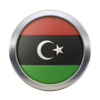 Stylish 3D Circular Icon of Libya's National Flag for Creative Projects and Designs png