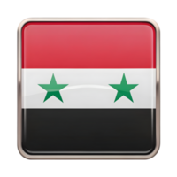 3D Syria Flag Icon in Rectangle Shape for Use in Graphic Design Projects and Presentations png