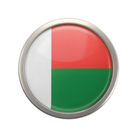 3D Circular Icon of the Madagascar Flag for Creative Design Projects and Illustrations png
