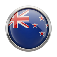 3D New Zealand Flag Icon in Circular Shape Ideal for Symbolizing National Pride and Identity in Design Projects png