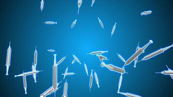 Syringe particle animation video