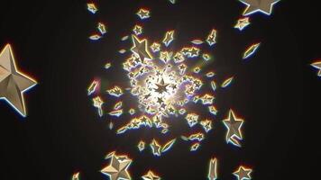 Star particle animation video