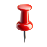 Push pin with red handle isolated on transparent background png