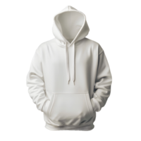 White Hoodie Mockup Front View on a Plain Background Perfect for Custom Apparel Design and Fashion Branding Projects png