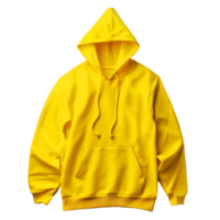 Yellow Hoodie Mockup Front View on a Plain Background Ideal for Custom Apparel Design and Fashion Branding png