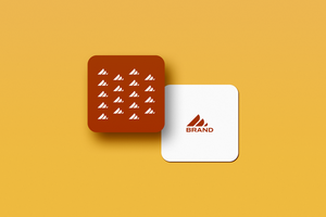 Custom Rounded Square Business Card Mockups for Branding psd