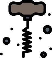 A wine corkscrew with a black handle vector