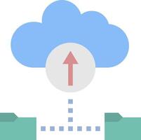 A cloud with an arrow pointing up and a blue arrow pointing down vector