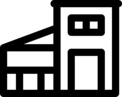 A black and white image of a building vector