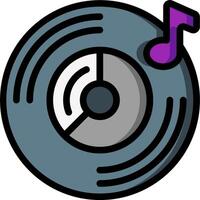 A record with a music note and a note vector