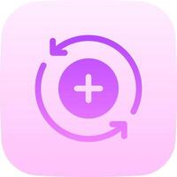A purple icon with an arrow pointing to the right vector