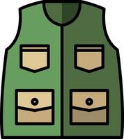A green vest with pockets on the front vector
