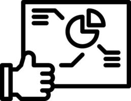 A hand holding a paper with a graph on it vector