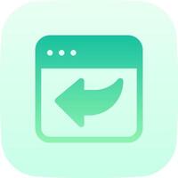 A green and white icon with an arrow pointing to the right vector