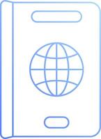 A passport with a globe on it vector
