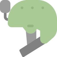 A helmet with a microphone on it vector