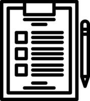 A clipboard with a pen and check list icon vector