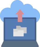Cloud storage and file sharing vector