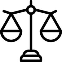 A black and white image of a scale of justice vector