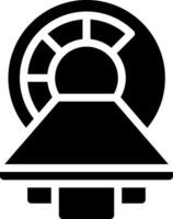 A black and white icon of a speaker vector