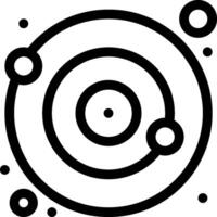A black and white circle with circles around it vector