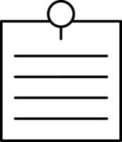 Clipboard icon with a line on it vector
