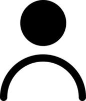 A black and white icon of a person vector