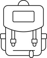 Backpack outline coloring page vector