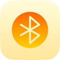 Bluetooth icon on an orange background vector