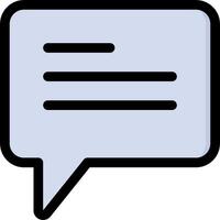 A speech bubble icon with a message in it vector