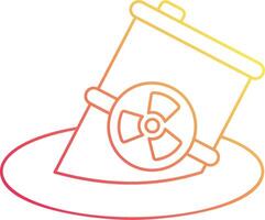 A cartoon of a radioactive waste can vector