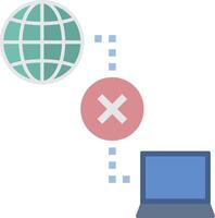 A laptop and a globe are connected to each other vector