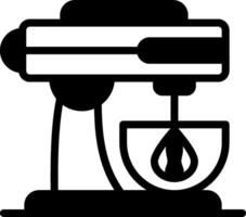 A black and white image of a mixer vector